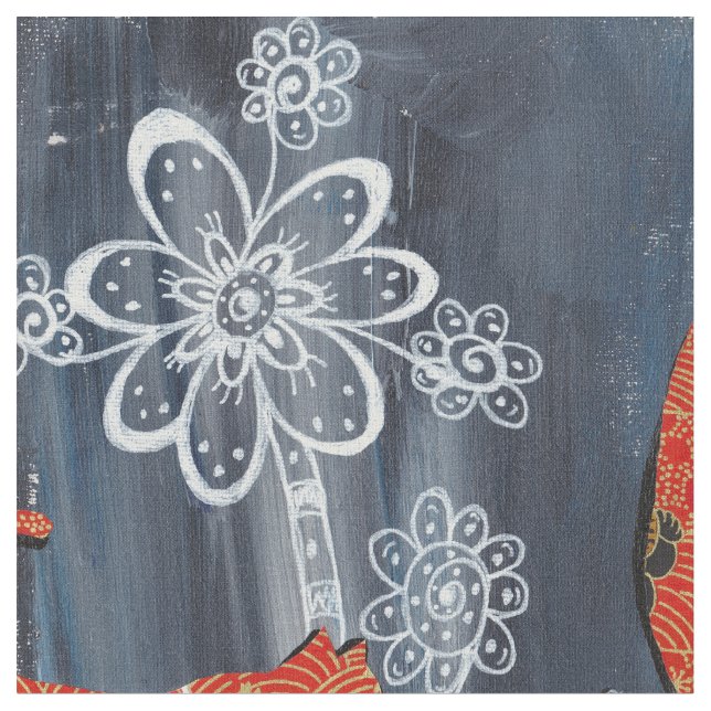 Glückliche rote Katzen Stoff (Nahaufnahme)