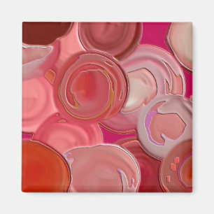 Glückliche rote Kreise Magnet