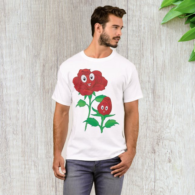 Glückliche Rote Rosen T-Shirt (Von Creator hochgeladen)