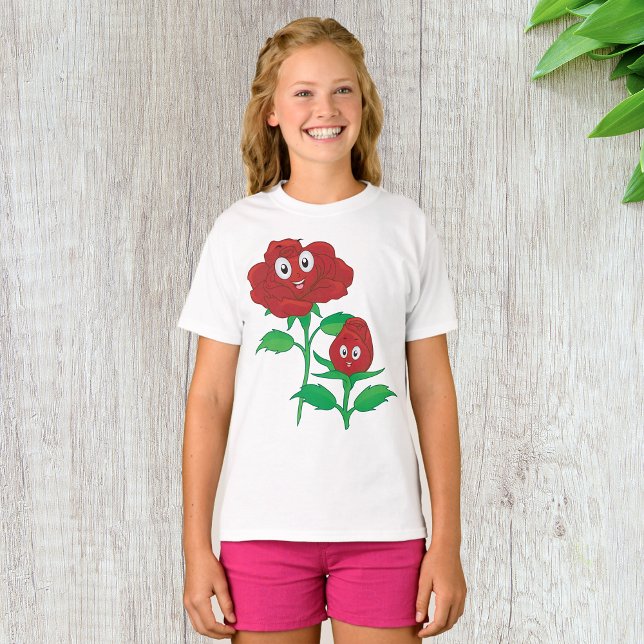 Glückliche Rote Rosen T-Shirt (Von Creator hochgeladen)