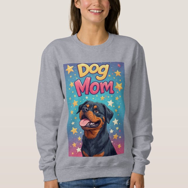 Glückliche Rottweiler-Hundemutter Sweatshirt (Vorderseite)