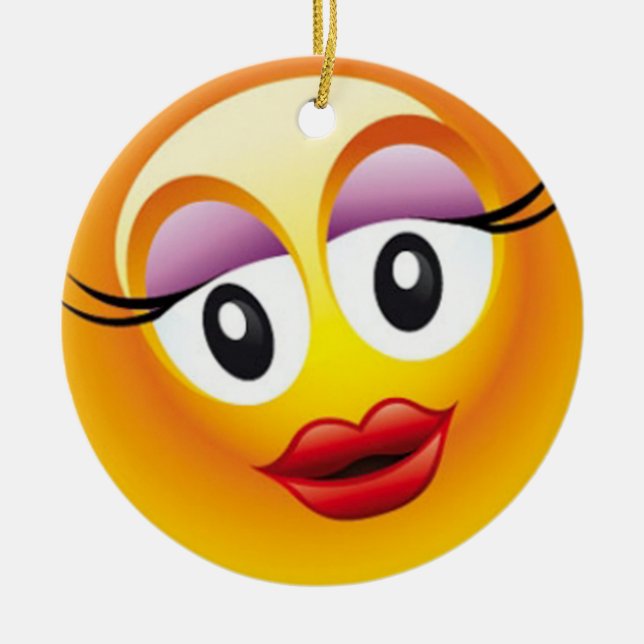 Glückliche Sally-Freude Keramik Ornament (Vorne)