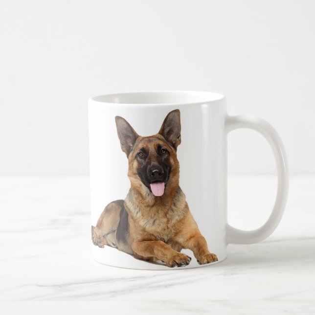 Glückliche Schäferhund-Kaffee-Tasse Tasse (Rechts)