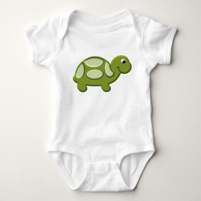Glückliche Schildkröte 2 Baby Strampler (Vorderseite)