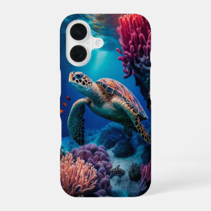 Glückliche Schildkröte iPhone 16 Hülle
