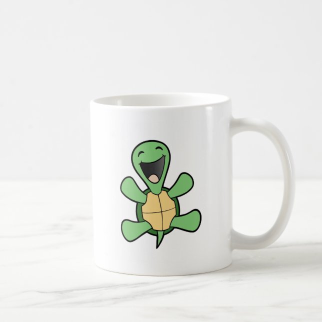 Glückliche Schildkröte Kaffeetasse (Rechts)
