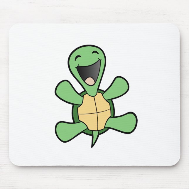 Glückliche Schildkröte Mousepad (Vorne)