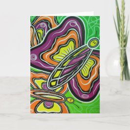 Glückliche Schmetterlings-leere Gruß-Karte Karte