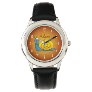 Glückliche Schnecke Personalizable Kinderuhr Armbanduhr