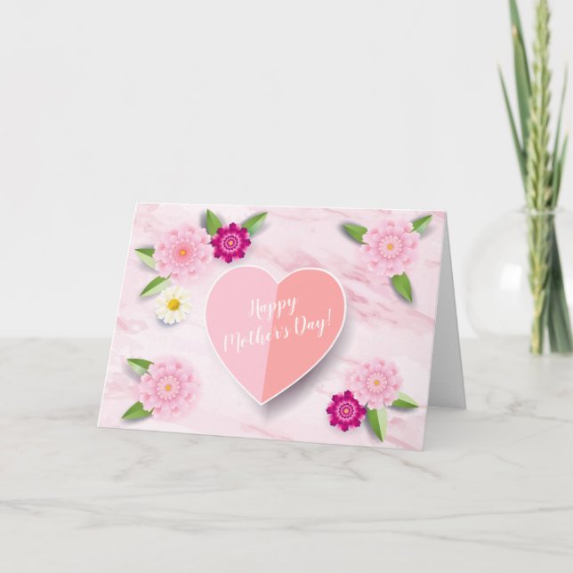 Glückliche schöne grüßende Blumen der Mutter Tages Karte (Vorderseite)