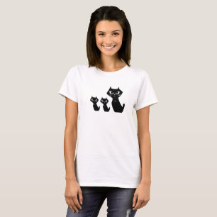 Glückliche schwarze Katzen T-Shirt