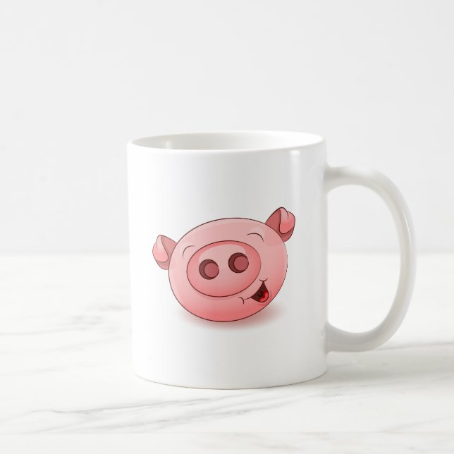 Glückliche Schwein-Ikone Tasse (Rechts)