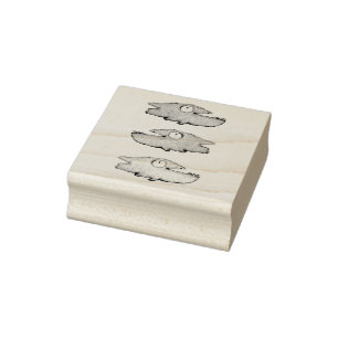 Glückliche schwimmende Fische Gummistempel