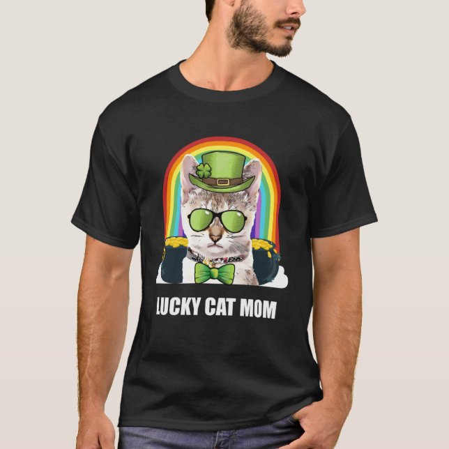 Glückliche Singapur-Katzenmutter St. Patricks Day T-Shirt (Vorderseite)