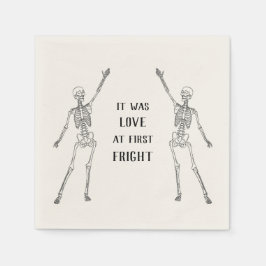 Glückliche Skelett-Verlobungsparty Serviette