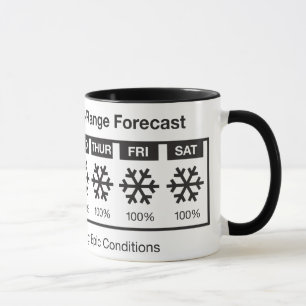 Glückliche Skifahrer-Prognose Tasse