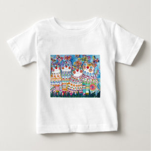 Glückliche Sommerkatzen Baby T-shirt