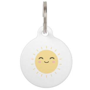 glückliche Sonne Haustiermarke