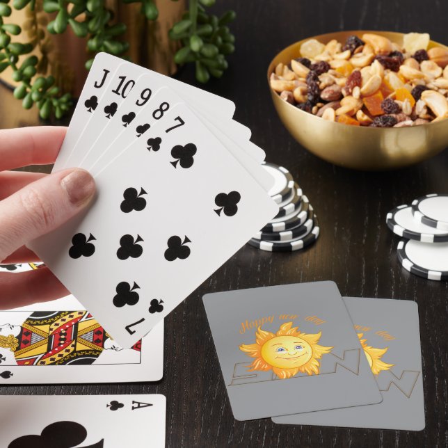 Glückliche Sonne Spielkarten (In Situ)