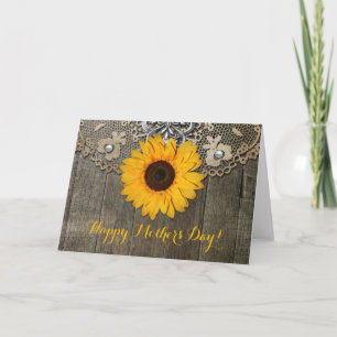Glückliche Sonnenblume der Mutter der Mutter des Karte