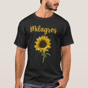 Glückliche Sonnenblume - Milagros Name T-Shirt