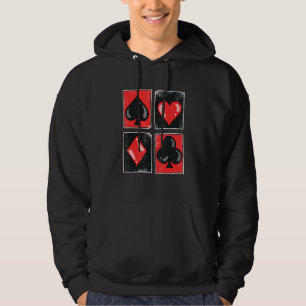 Glückliche Spielkarten Spielwettrisiken Hoodie
