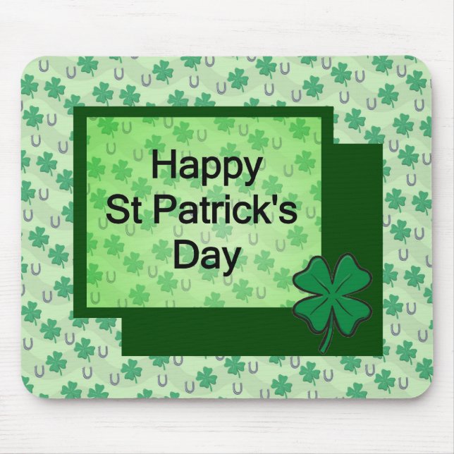 Glückliche St Patrick ' s-Tag Mousepad (Vorne)