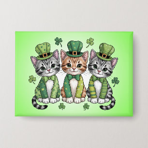 Glückliche St. Patrick’s Day-Kätzchen-47474 Button