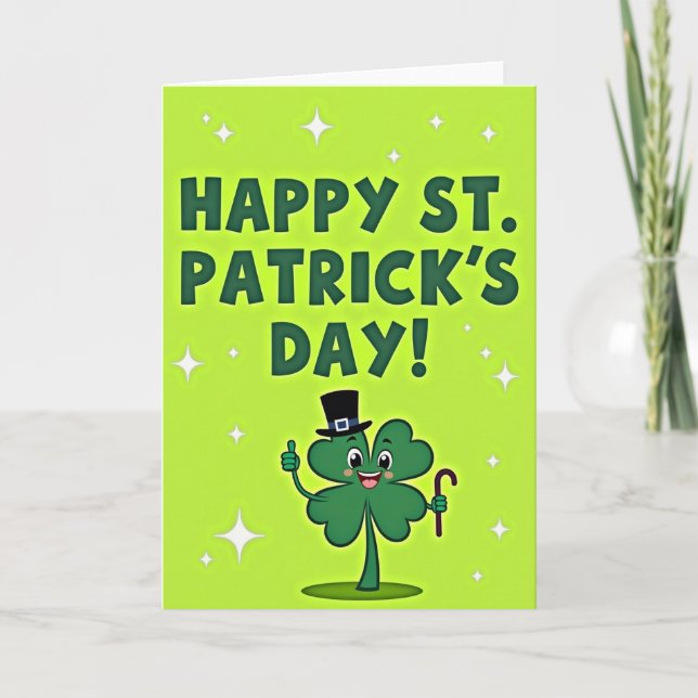 Glückliche St. Patrick's Day Fun-Karte Karte (Vorderseite)