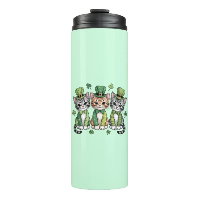 Glückliche St. Patrick's Day-Kätzchen-47474 Thermosbecher (Vorderseite)