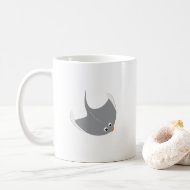 Glückliche Stachelrochen Kaffeetasse (Mit Donut)