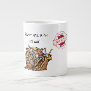 Glückliche Steampunk-Schnitzpost Jumbo-Tasse