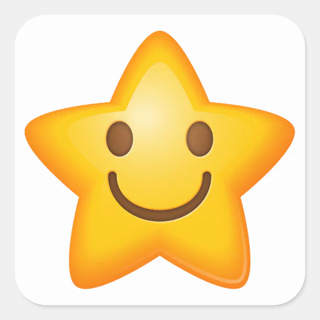 Glückliche Stern Emoji Aufkleber