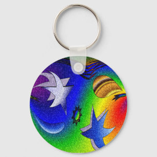 Glückliche Sterne Schlüsselanhänger