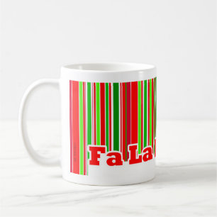 Glückliche Streifen Fa-LA-LA-LA-LA Tasse