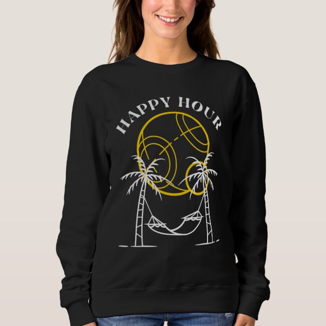GLÜCKLICHE STUNDE BOCCE BOCCI BALL Insel Sweatshirt (Vorderseite)