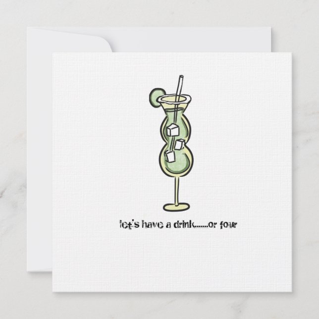 glückliche Stunde Einladung (Vorderseite)