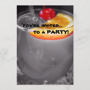 Glückliche Stunden-Cocktail-Getränk Einladung