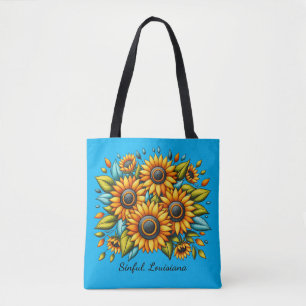 Glückliche "Sumpfspies" Sonnenblumenwelt-Tasche