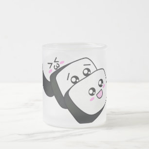 Glückliche Sushi Mattglastasse