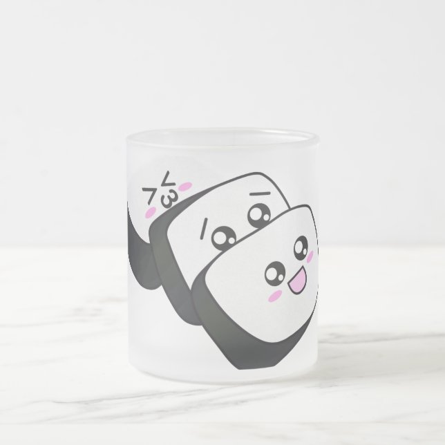 Glückliche Sushi Mattglastasse (Mittel)