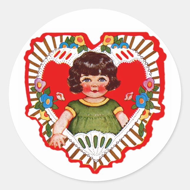 Glückliche Süsse des Valentines Tages! Runder Aufkleber (Vorderseite)