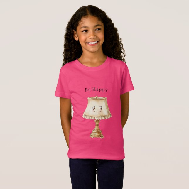 Glückliche süße lächelnde Lampe T-Shirt (Vorne ganz)