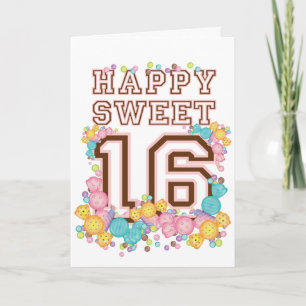 Glückliche Sweet 16 Candy Land Geburtstagskarte Karte