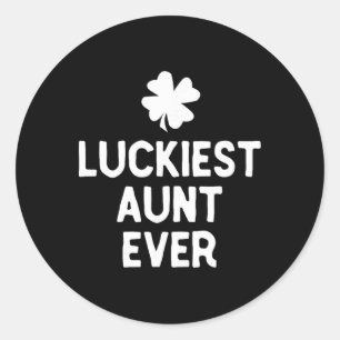 Glückliche Tante Ever St. Patrick's Day Lustig Iri Runder Aufkleber