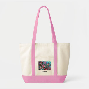 GLÜCKLICHE Tasche mit halb-abstrakten Rosen