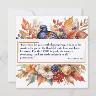 Glückliche Thanksgiving Custom Greeting Card Verse Feiertagskarte