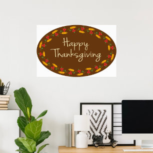 Glückliche Thanksgiving-Nachricht Poster