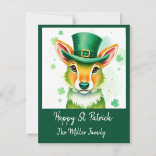 Glückliche Tiere in Tarnung - St. Patrick's Day Fu Feiertagskarte