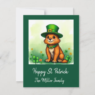 Glückliche Tiere in Tarnung - St. Patrick's Day Fu Feiertagskarte